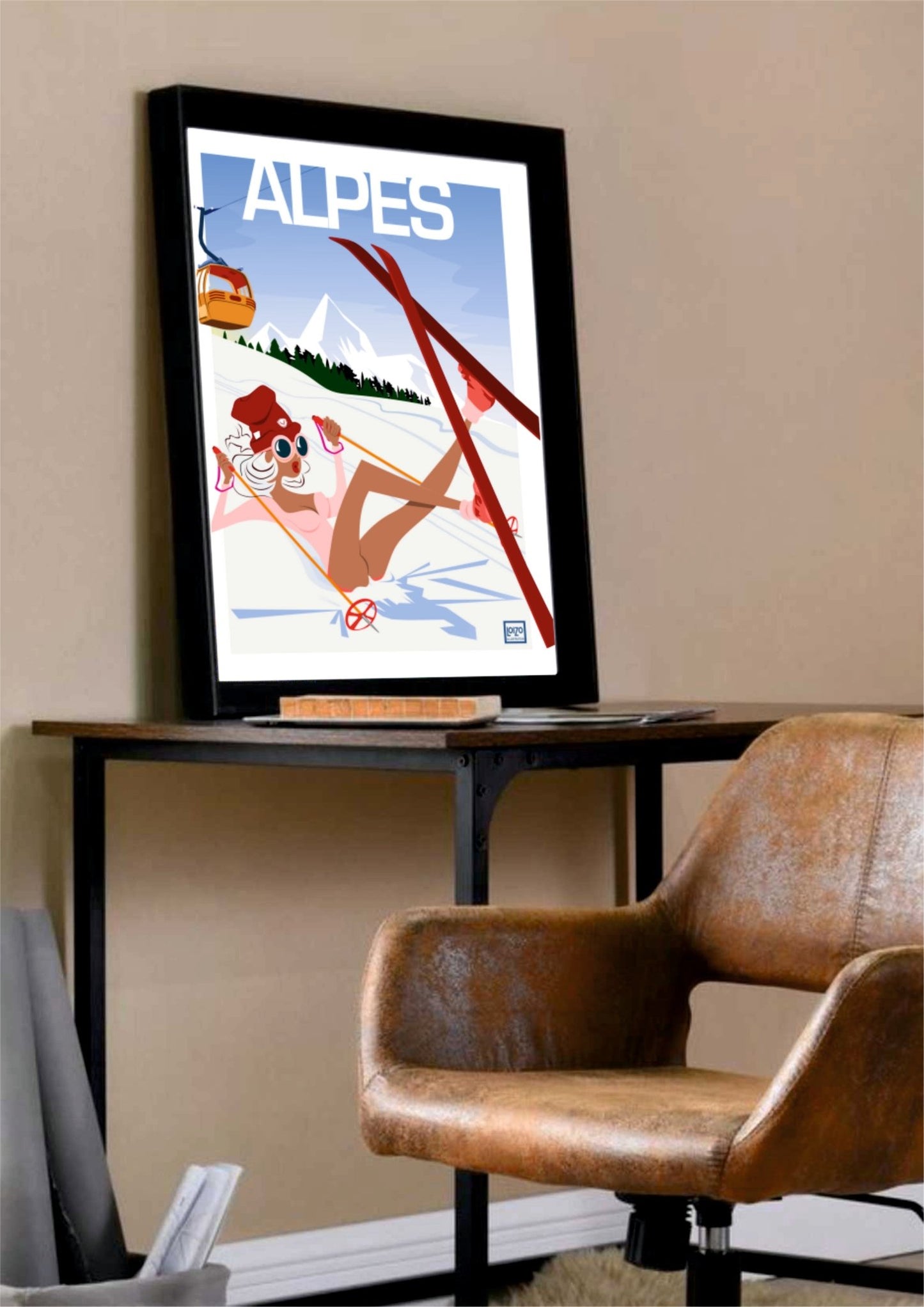 Illustration Originale Des Alpes Du Sud Par Laurent Loiseau - Œuvre D'Art Signée Sur Papier Lithographique - laurent loiseau