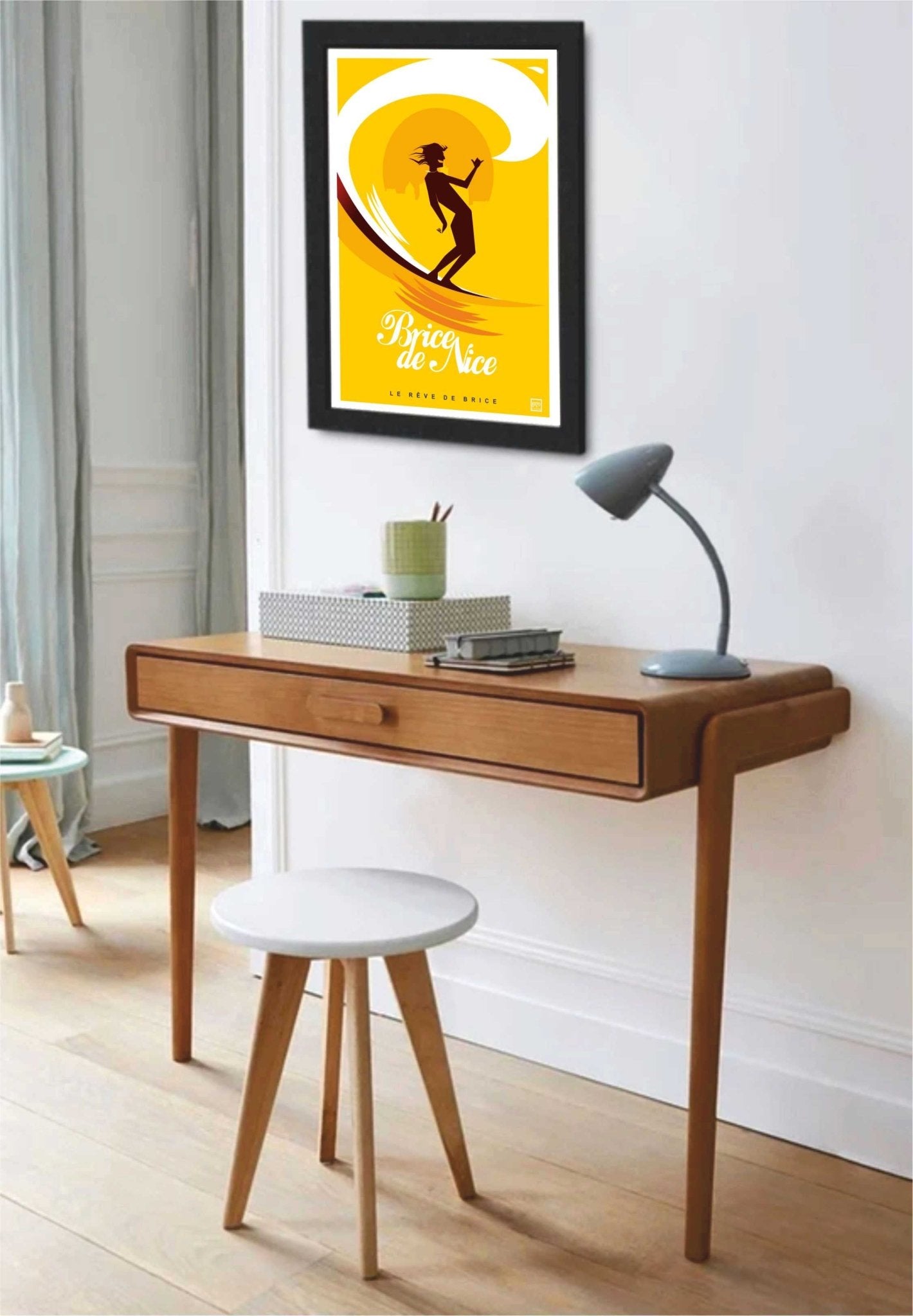 Affiche Vintage Cinéma Brice De Nice – Illustration Artiste Loizo, Signée, Haute Qualité 270g - laurent loiseau