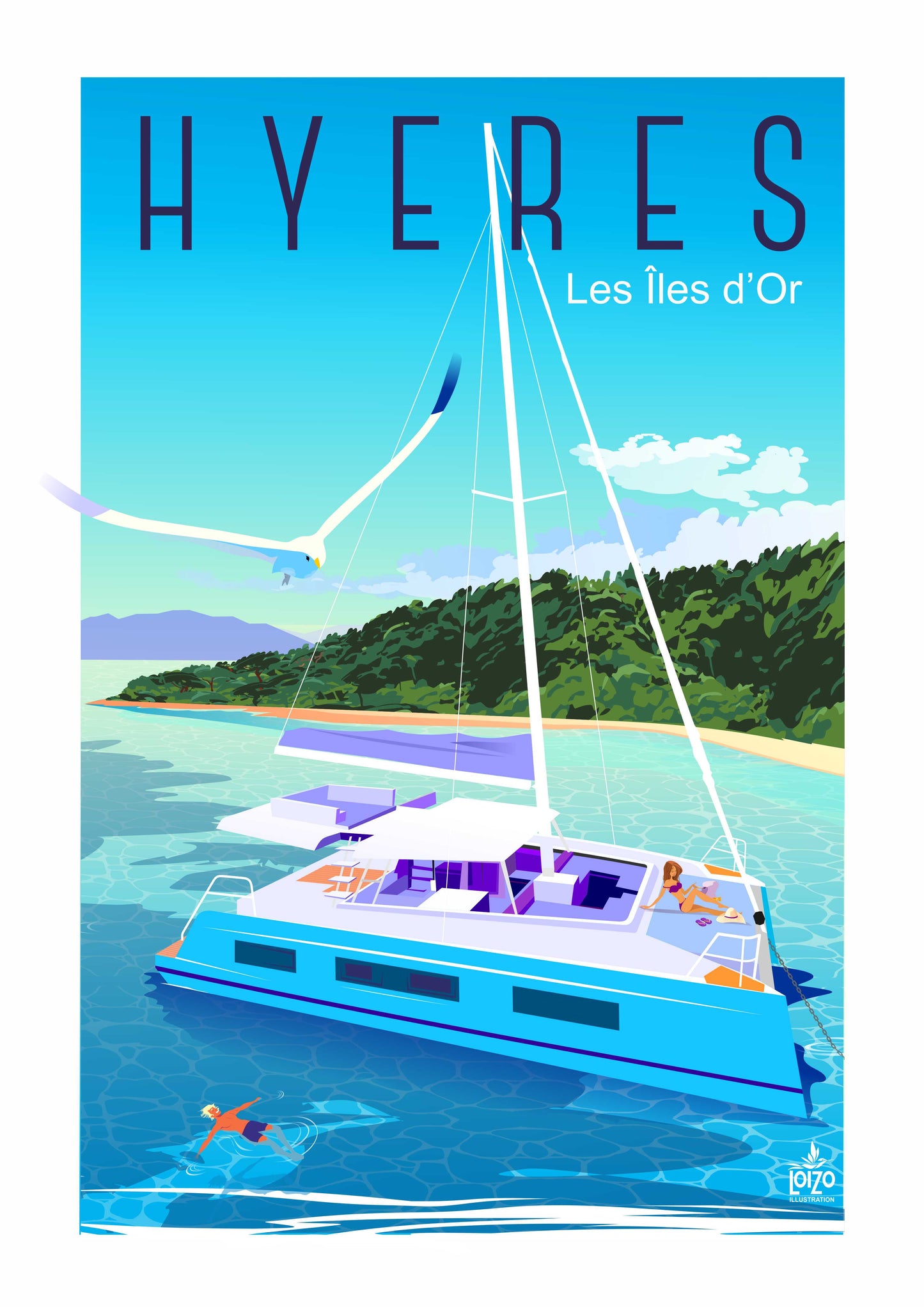 Illustration Hyères les îles d'or Catamaran