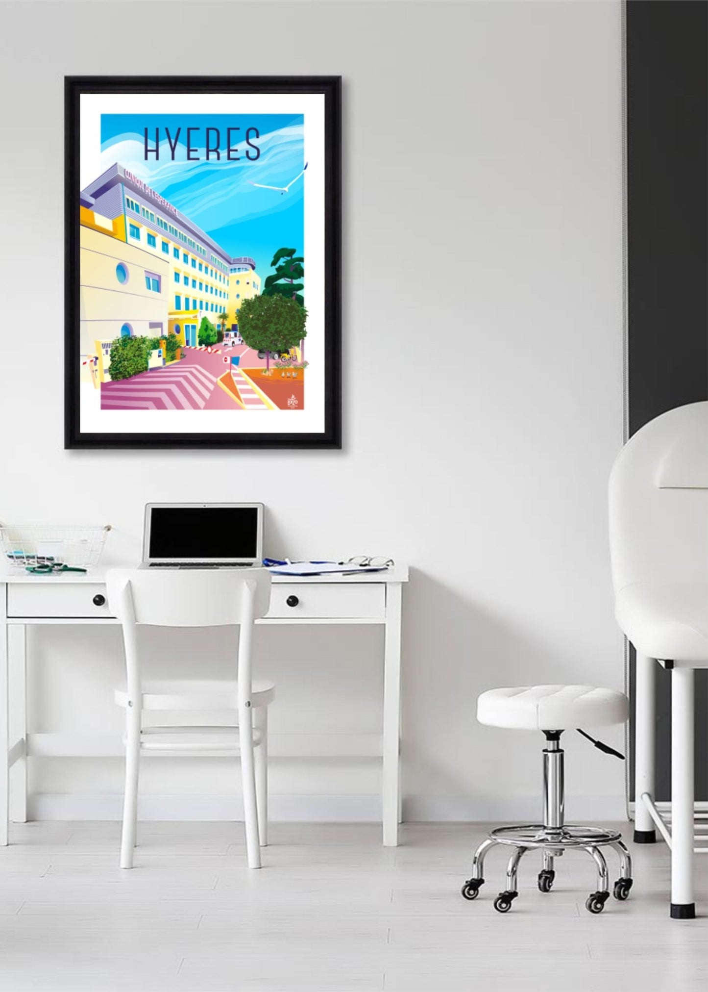 Illustration Originale Clinique de l'Espérance à Hyères - Art Symbolisant L'Espoir - laurent loiseau