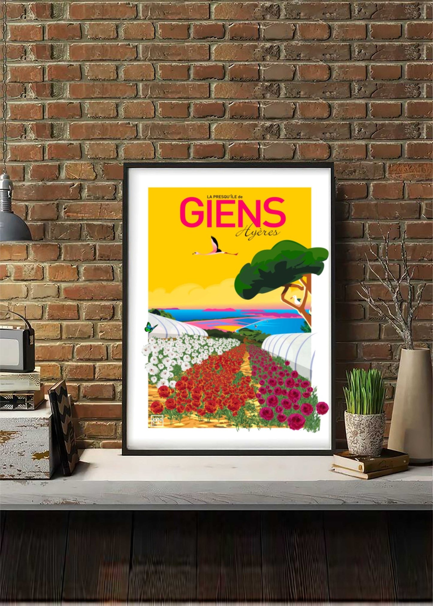 Illustration Presqu'île De Giens Par Loizo - Originale En Papier Lithographique 270g, Signée - laurent loiseau