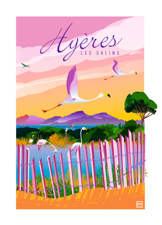 "Flamants roses" Hyères "les Salins  Espace Nature au cœur des Salins - d'Hyères
