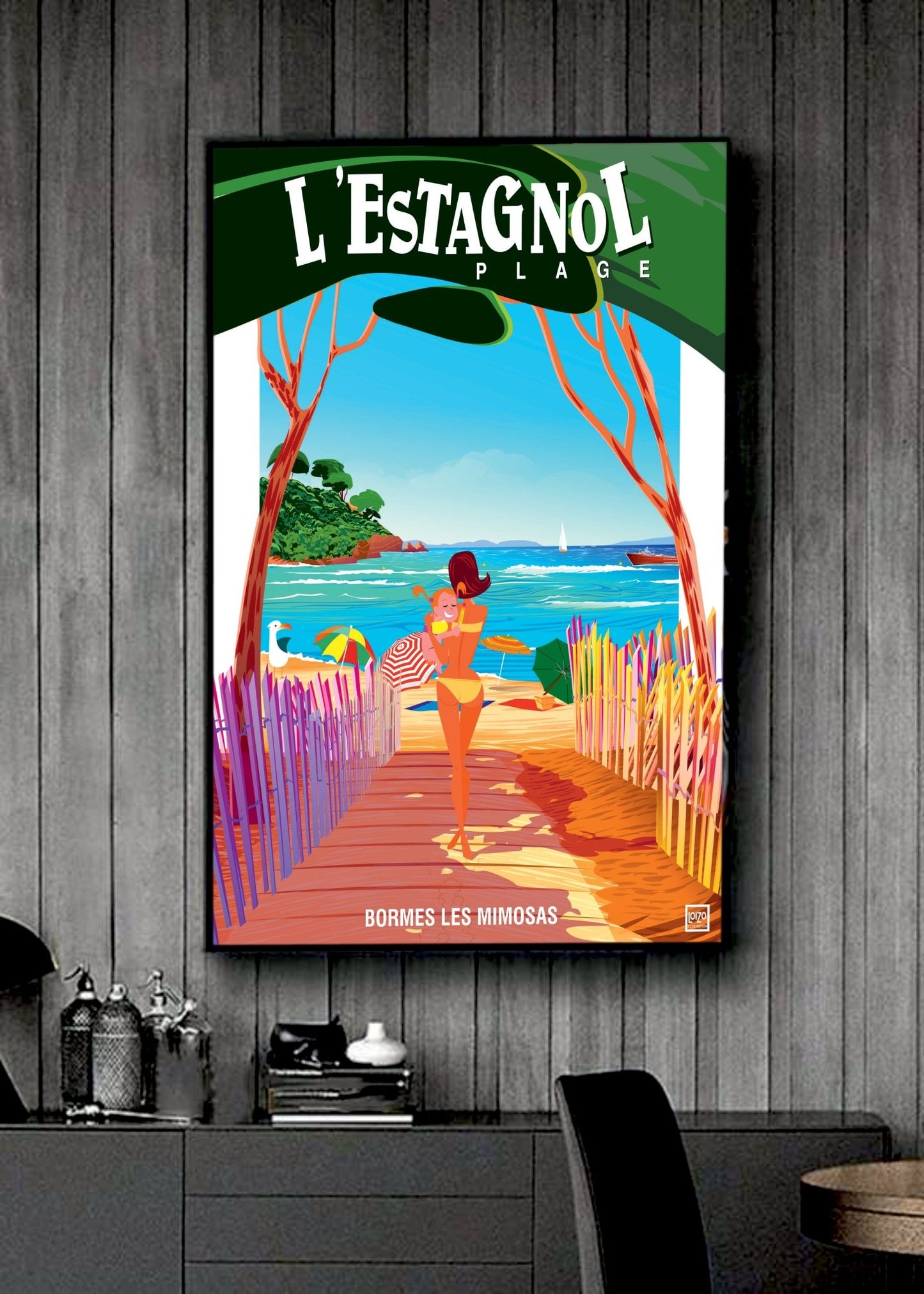 Illustration Bormes Les Mimosas Plage De l'Estagnol - laurent loiseau