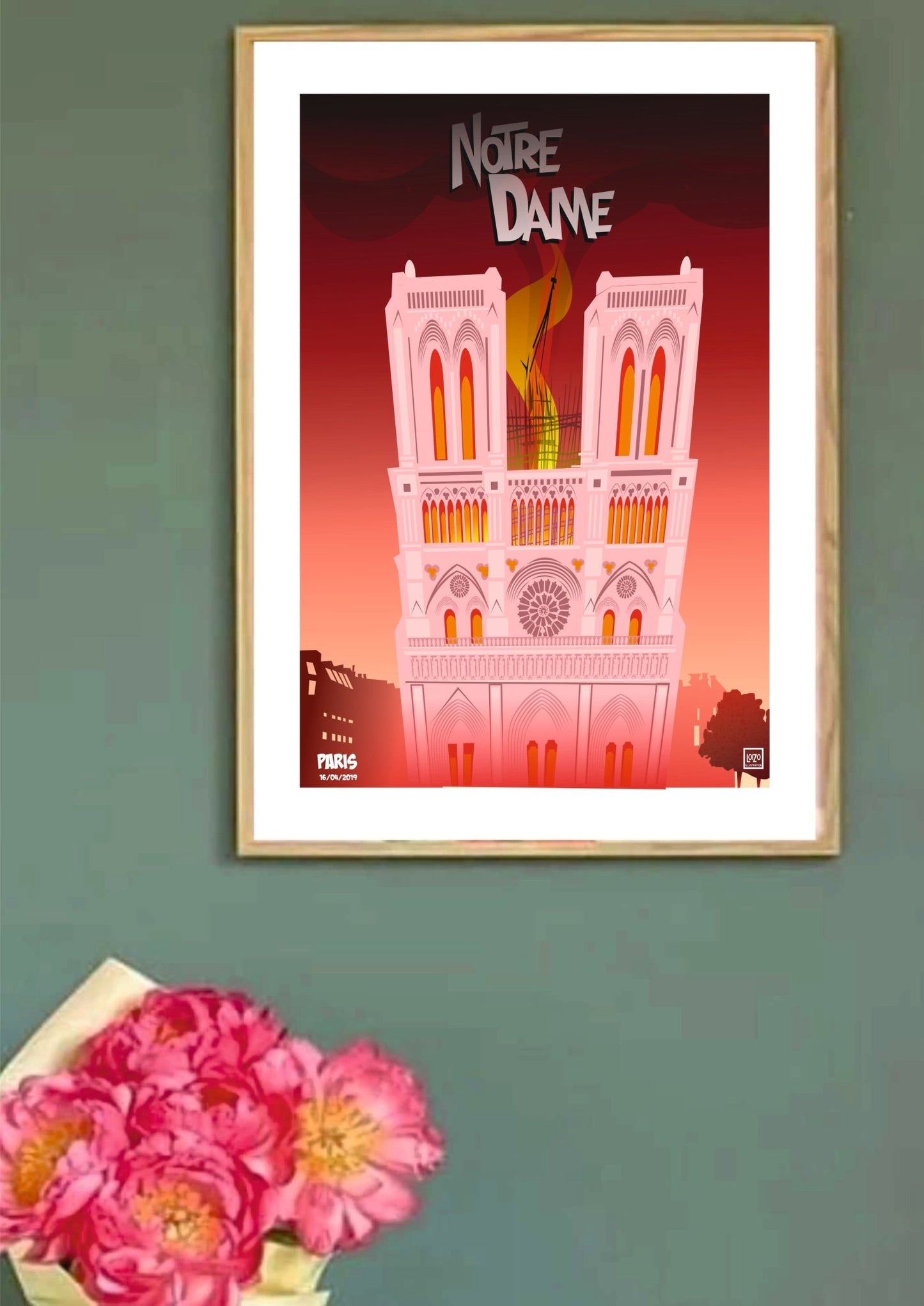 Illustration Originale De Notre - Dame De Paris Par Laurent Loiseau - Papier Lithographique 270gr - laurent loiseau