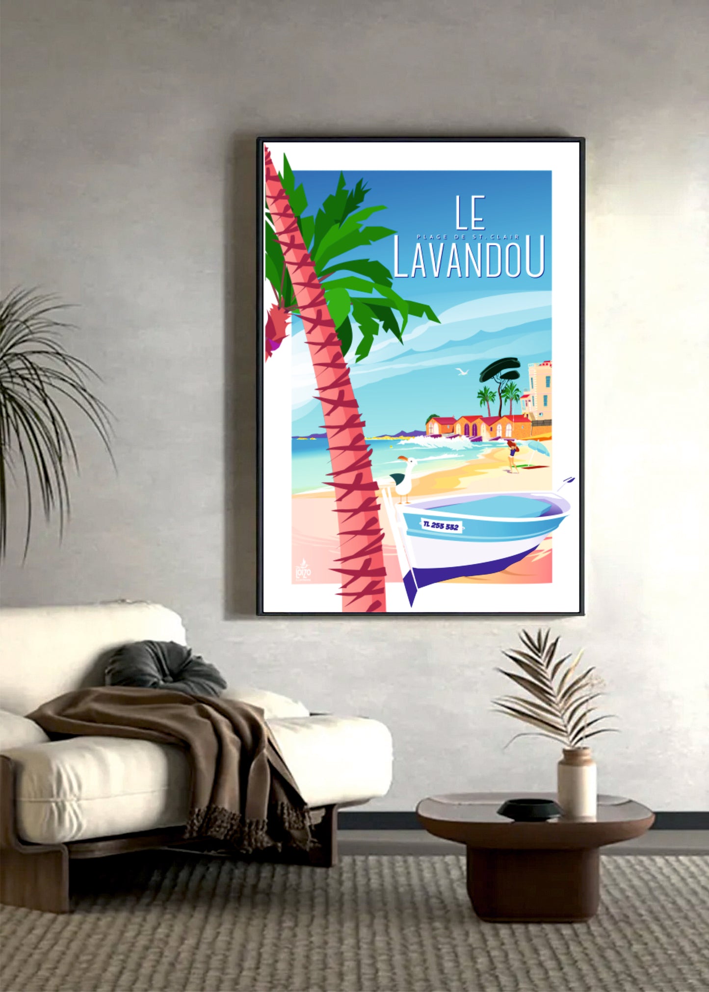 Le Lavandou plage de St Clair, "La barque"