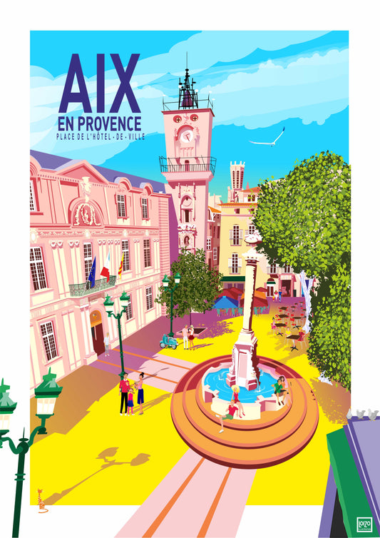 Aix en Provence " Place de l'Hôtel de ville"