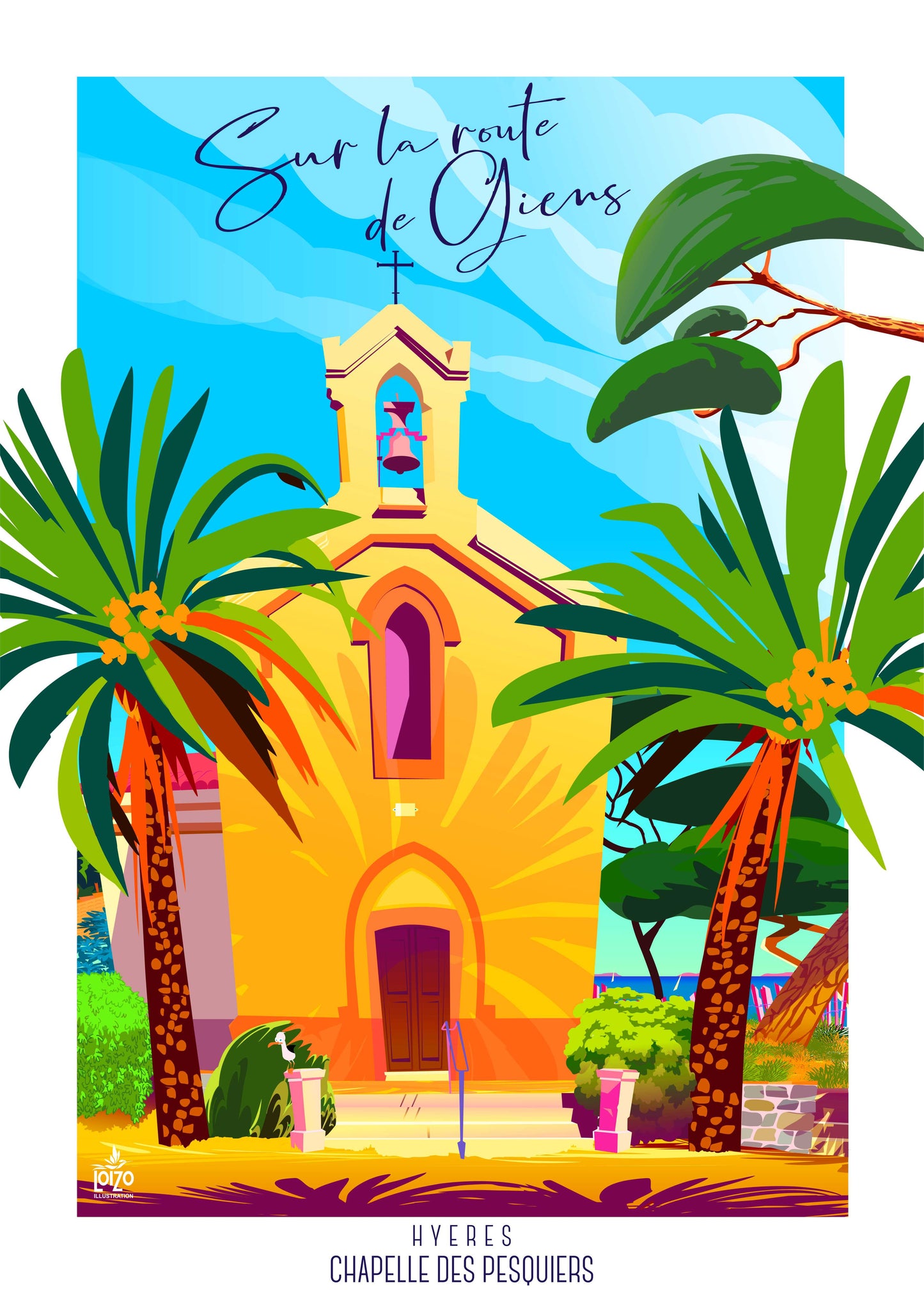 Sur la route de Giens "Chapelle des Pesquiers, Hyères"