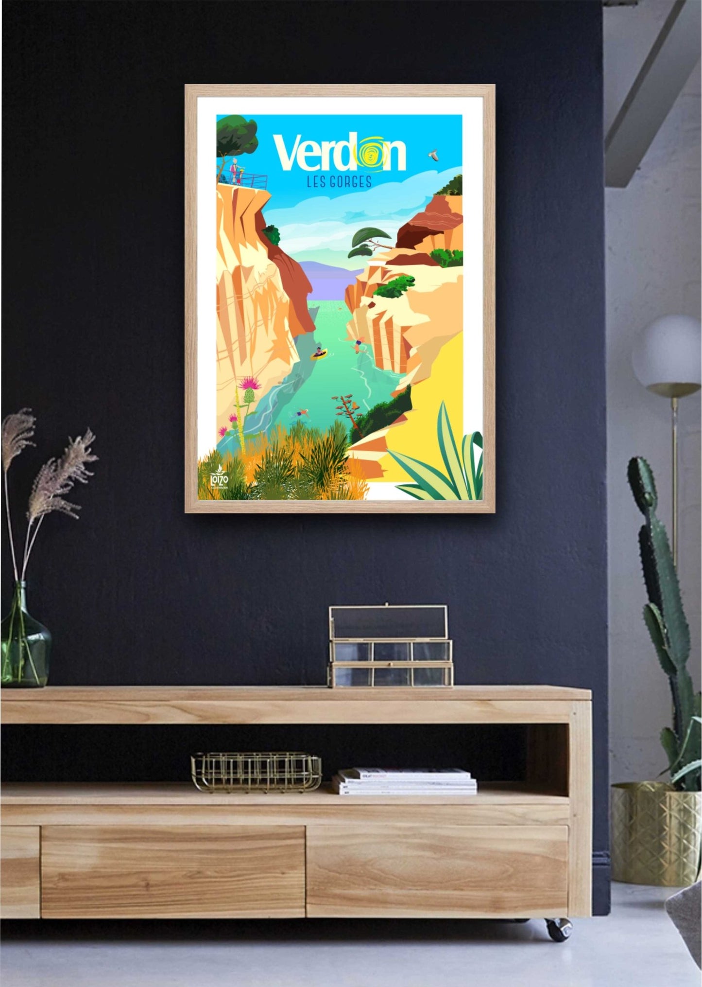 Illustration Les Gorges Du Verdon - Originale Loizo Sur Papier Lithographique 270gr, Signée - laurent loiseau