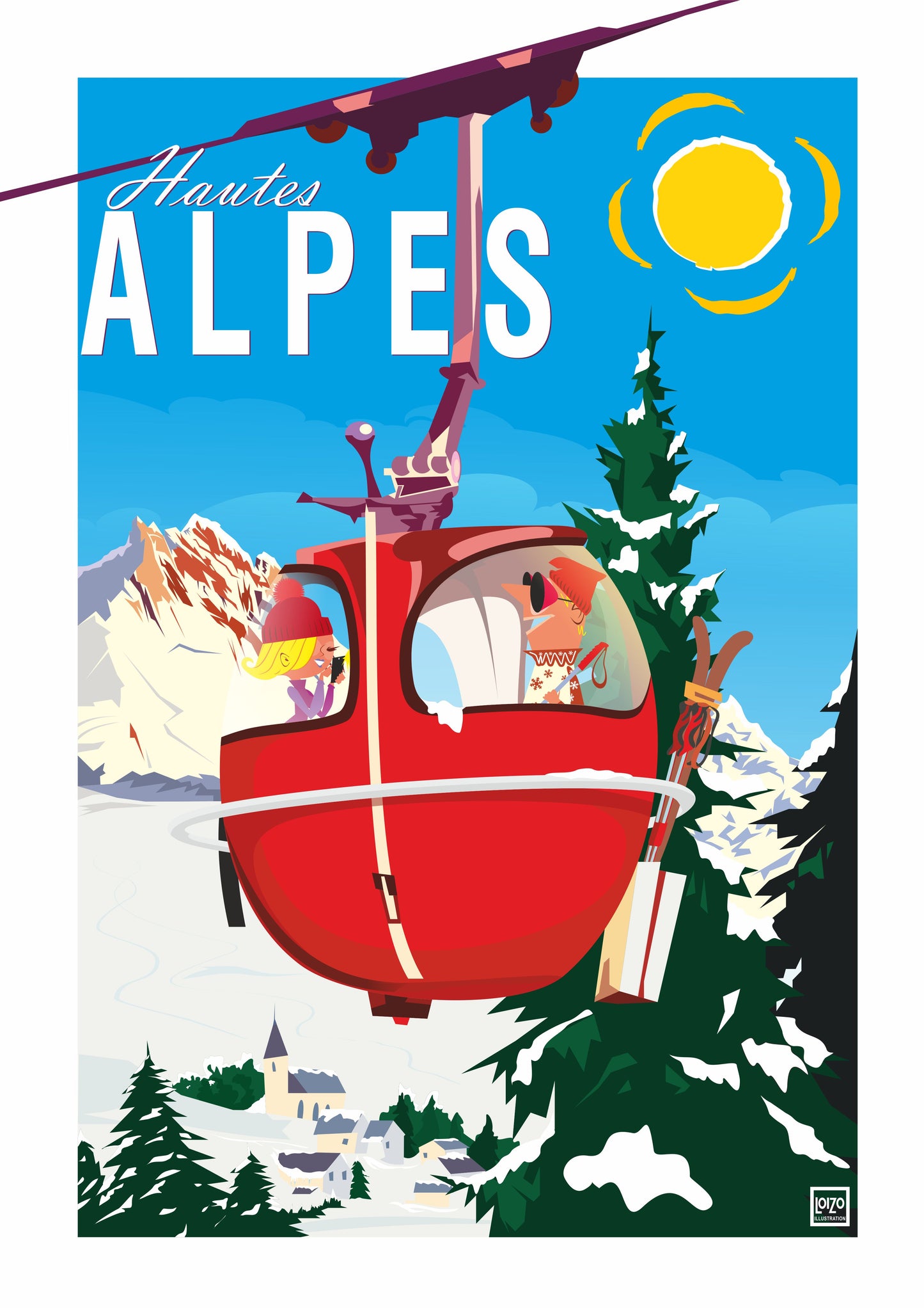 Hautes Alpes Red "egg" cable car