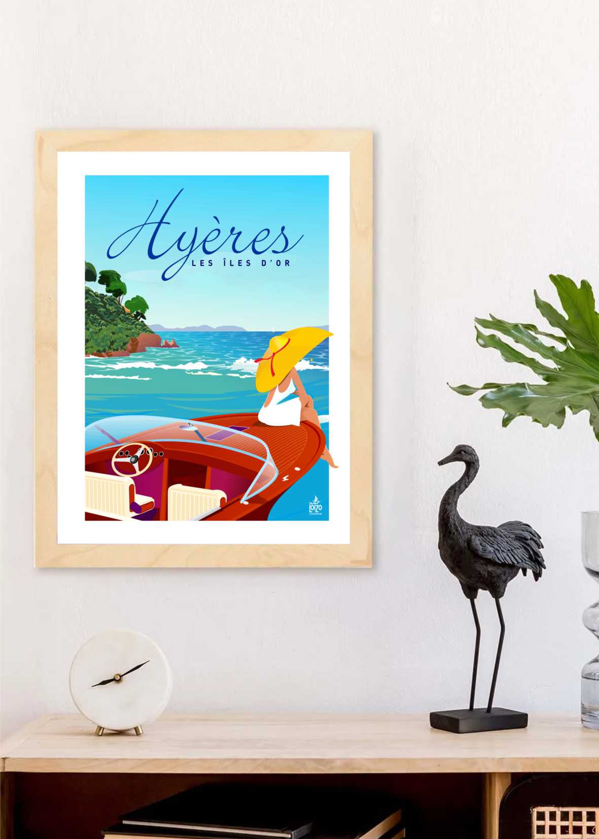 Illustration Hyères Les Îles D'Or Par Laurent Loiseau - Art Original Sur Papier Lithographique 270g - laurent loiseau