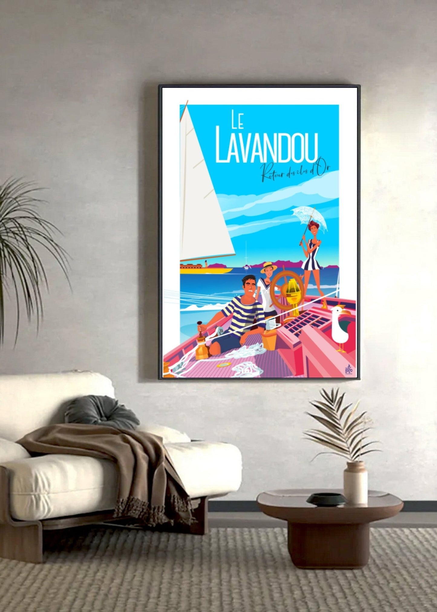 Illustrations Originales Lavandou - Néo - Rétro Vintage Couleur Flamboyante 270g - laurent loiseau