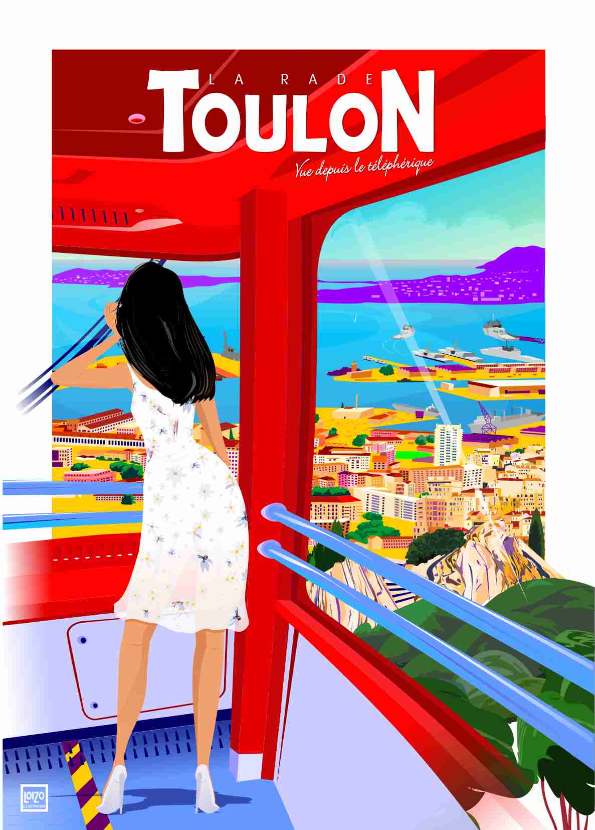 Toulon Harbor "seen from the cable car"