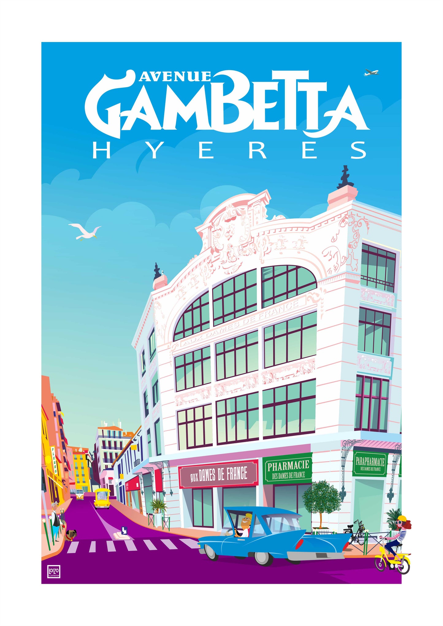 Hyères Avenue Gambetta "Aux dames de France"