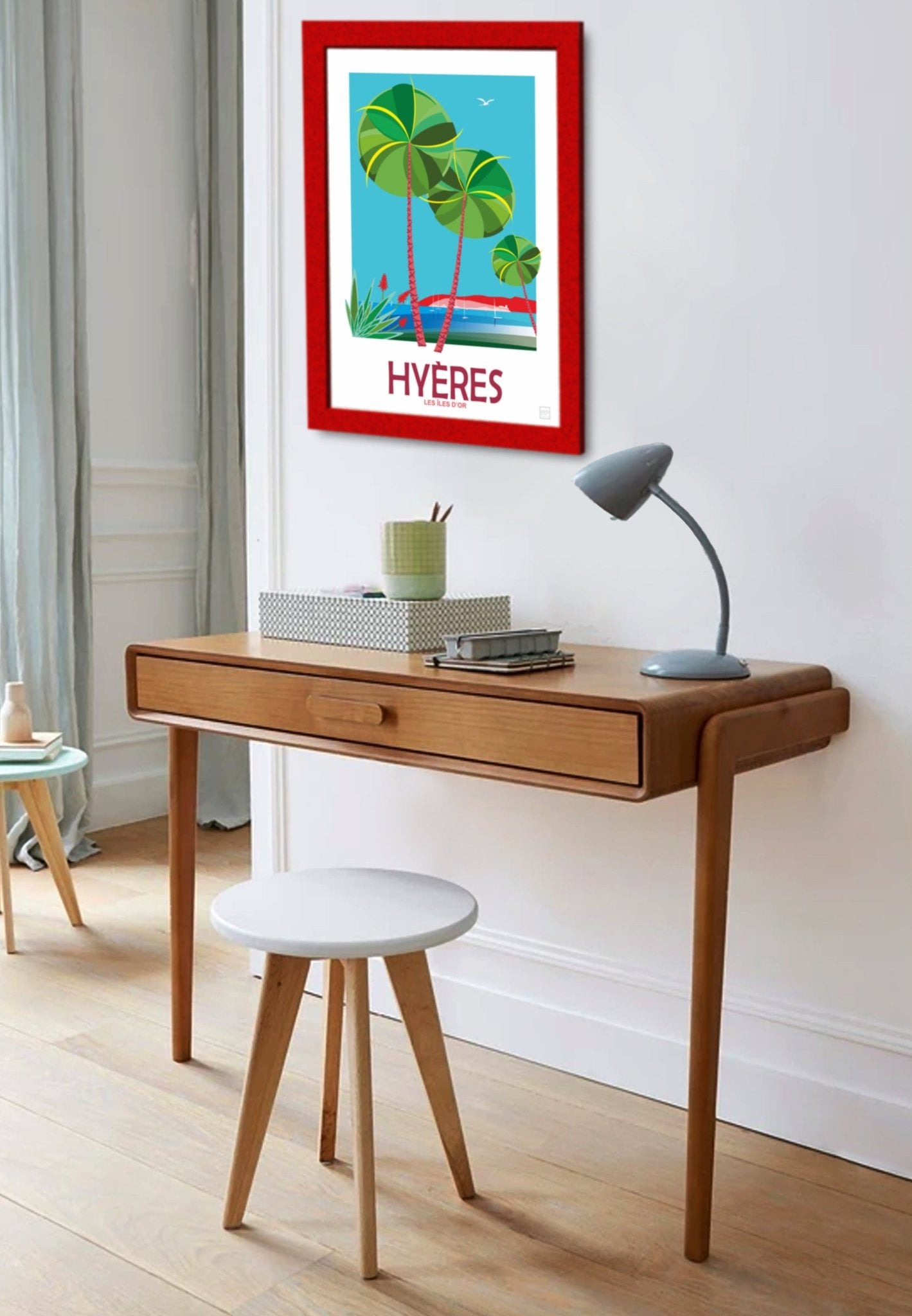 Illustration Hyères Les Palmiers - Art Unique de Laurent Loiseau, Capturant La Beauté de La Côte d'Azur - laurent loiseau