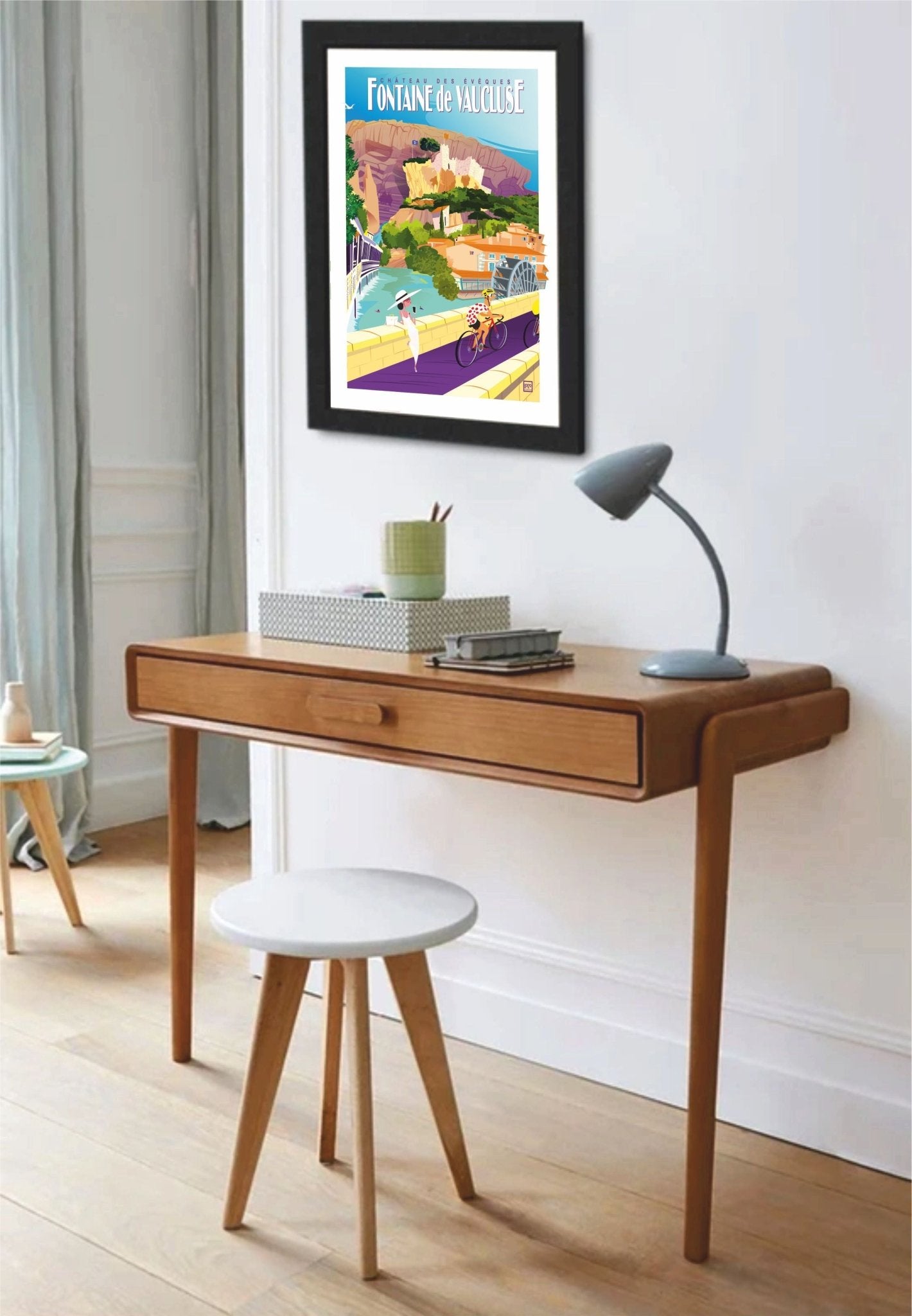 Illustration Fontaine De Vaucluse - Œuvre Signée Sur Papier Lithographique 270G Par Laurent Loiseau - laurent loiseau