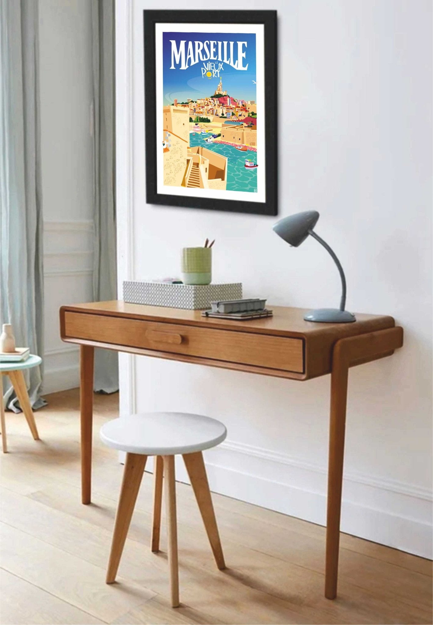 Illustration Goodies MARSEILLE Le VIEUX PORT - Œuvre Signée Par Laurent Loiseau, 270g Litho - laurent loiseau