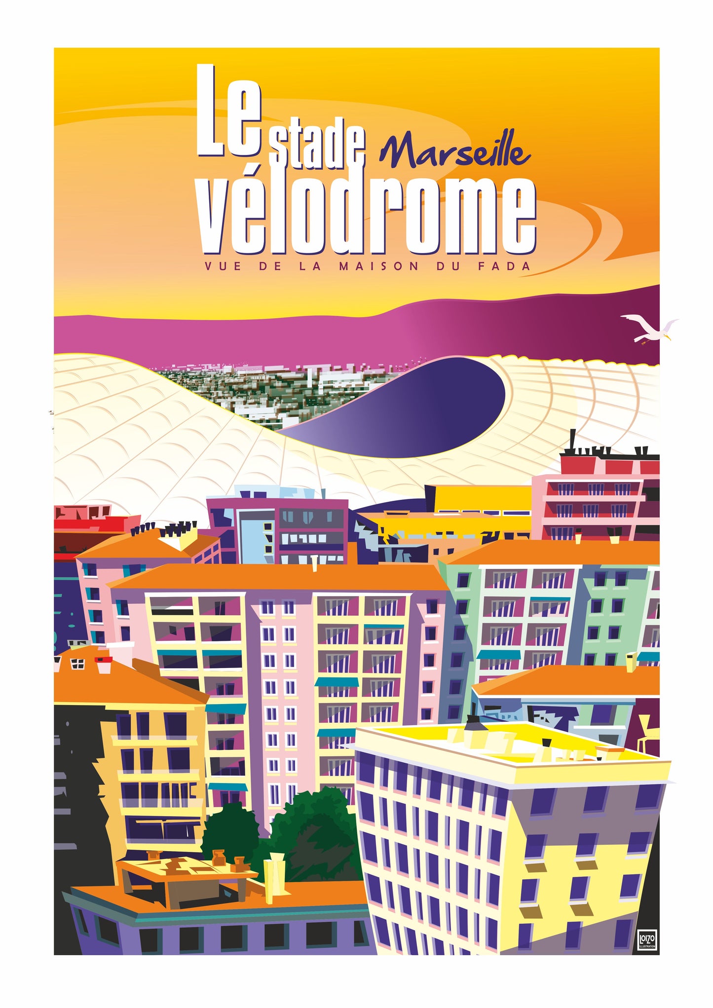 Marseille Velodrome Stadium, view of the "Fada" house