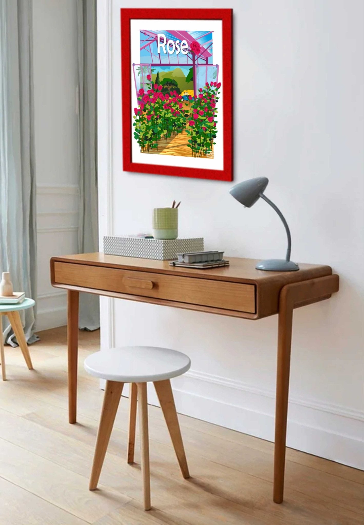Illustration La Rose - Œuvre Originale Signée Sur Papier Lithographique 270gr - laurent loiseau
