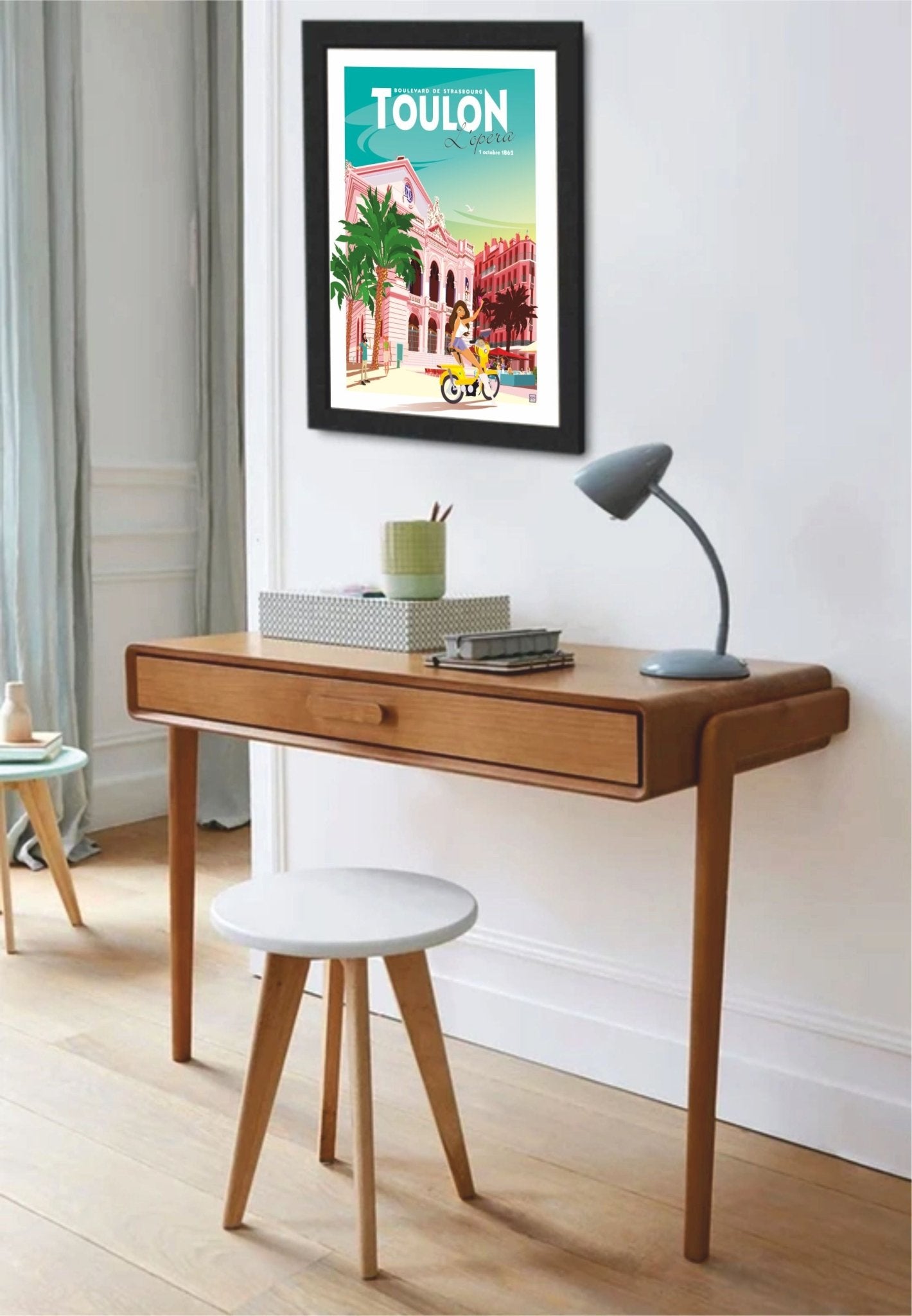 Illustration Originale Toulon Opéra Sur Papier Lithographique 270gr, Signée & Certifiée - laurent loiseau