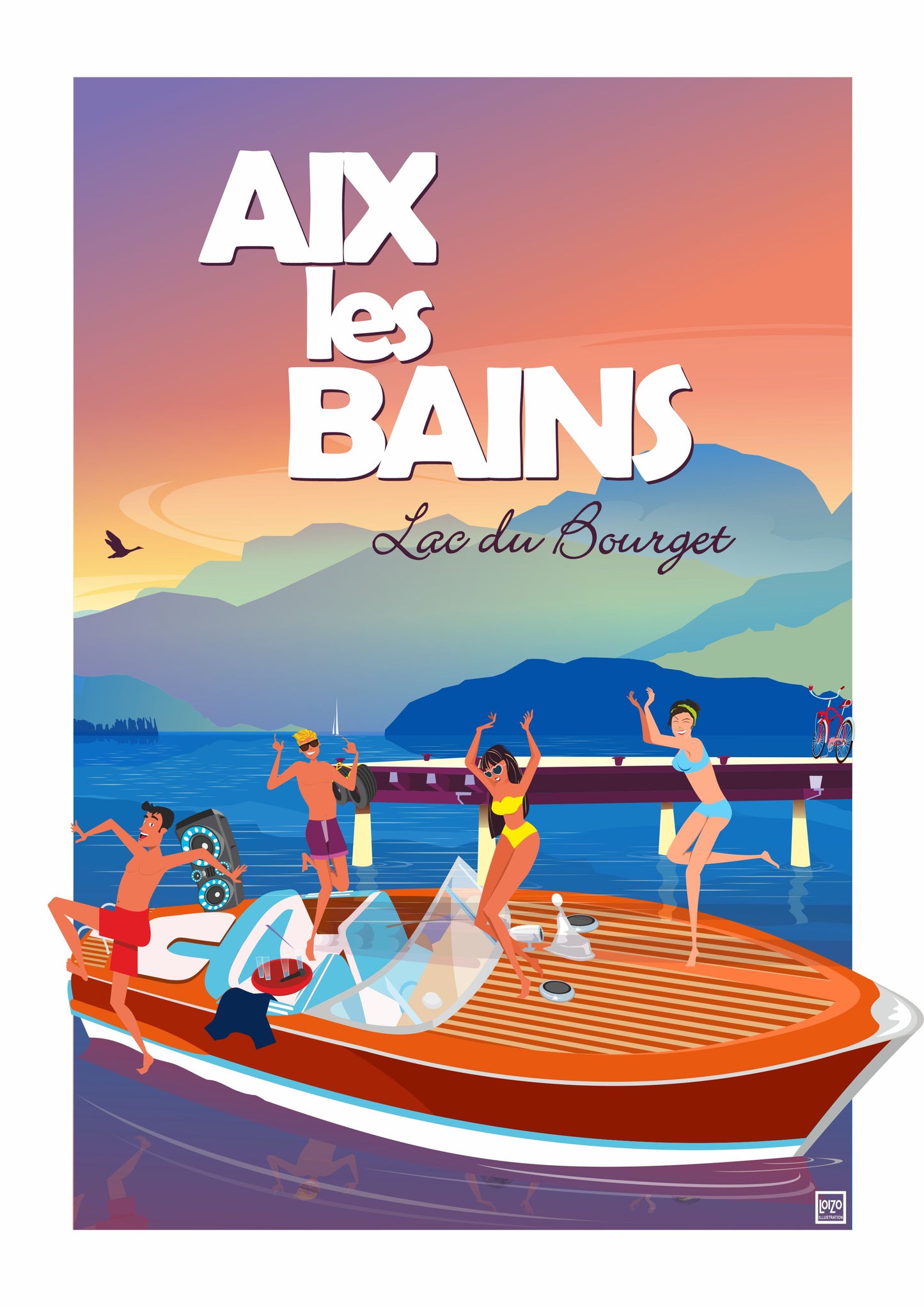 Aix les Bains "Lac du Bourget" in Savoie in the Auvergne-Rhône-Alpes region