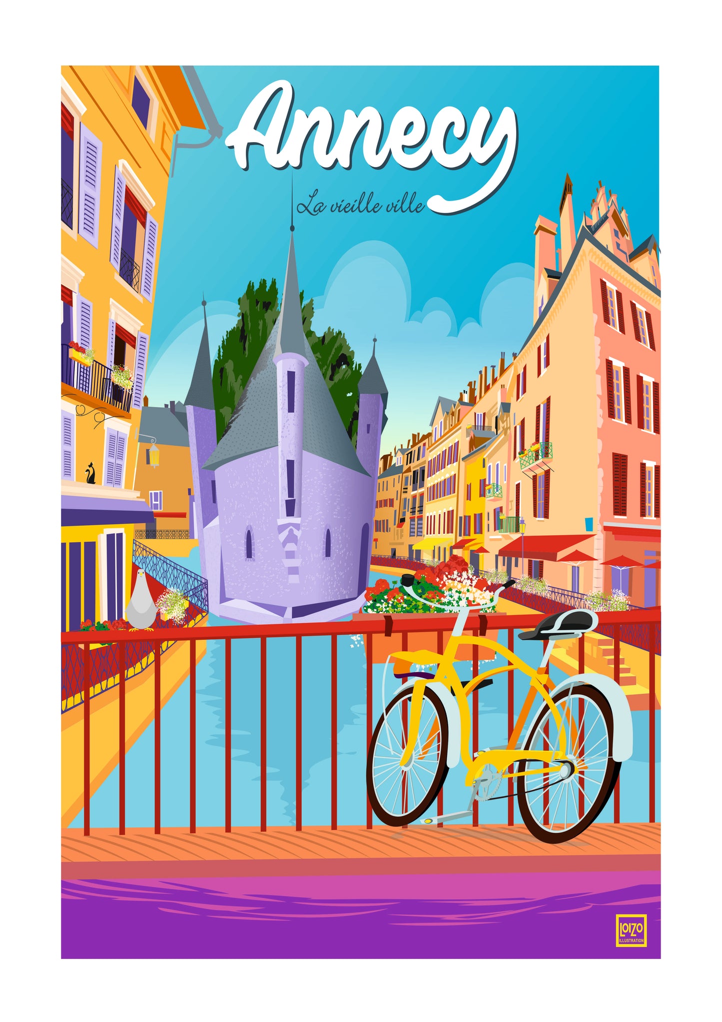 Annecy is a city in the Alps located in the south-east of France