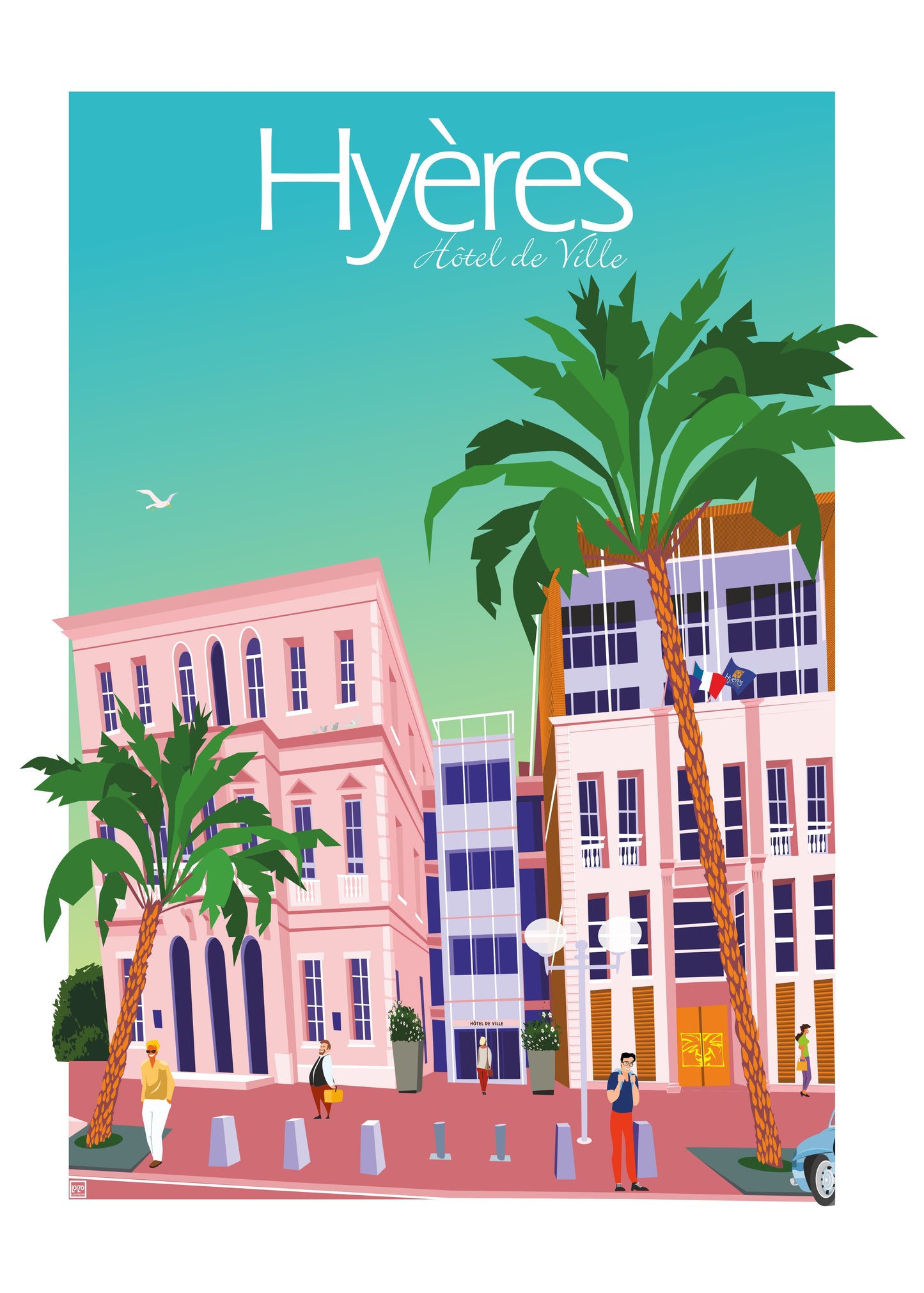 Hyères les palmiers "Hôtel de ville" la mairie