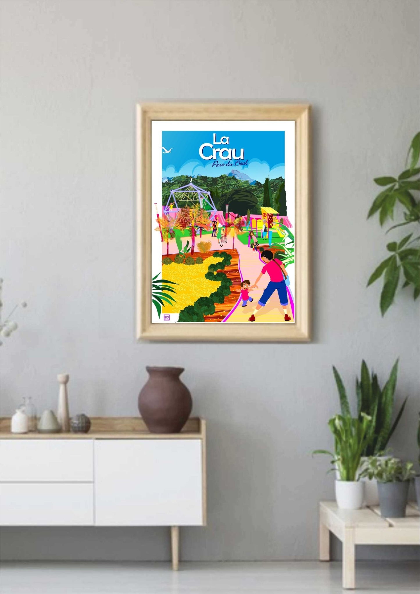 Illustration Parc Le Béal - Œuvre Originale Signée Sur Papier Lithographique 270gr - laurent loiseau