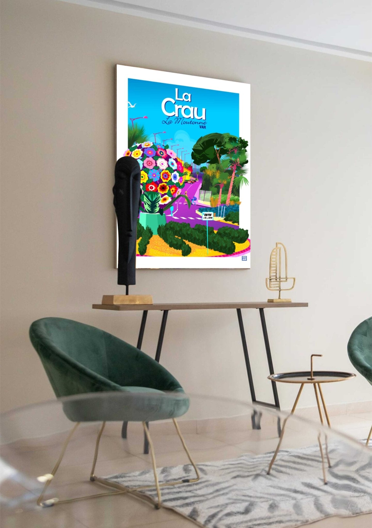 Illustration Originale La Crau 'La Moutonne' Signée - Papier Lithographique 270gr - laurent loiseau