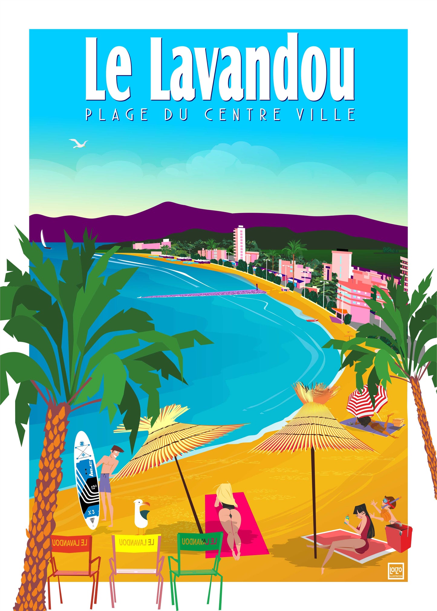 Plage du centre-ville du Lavandou "La familiale "
