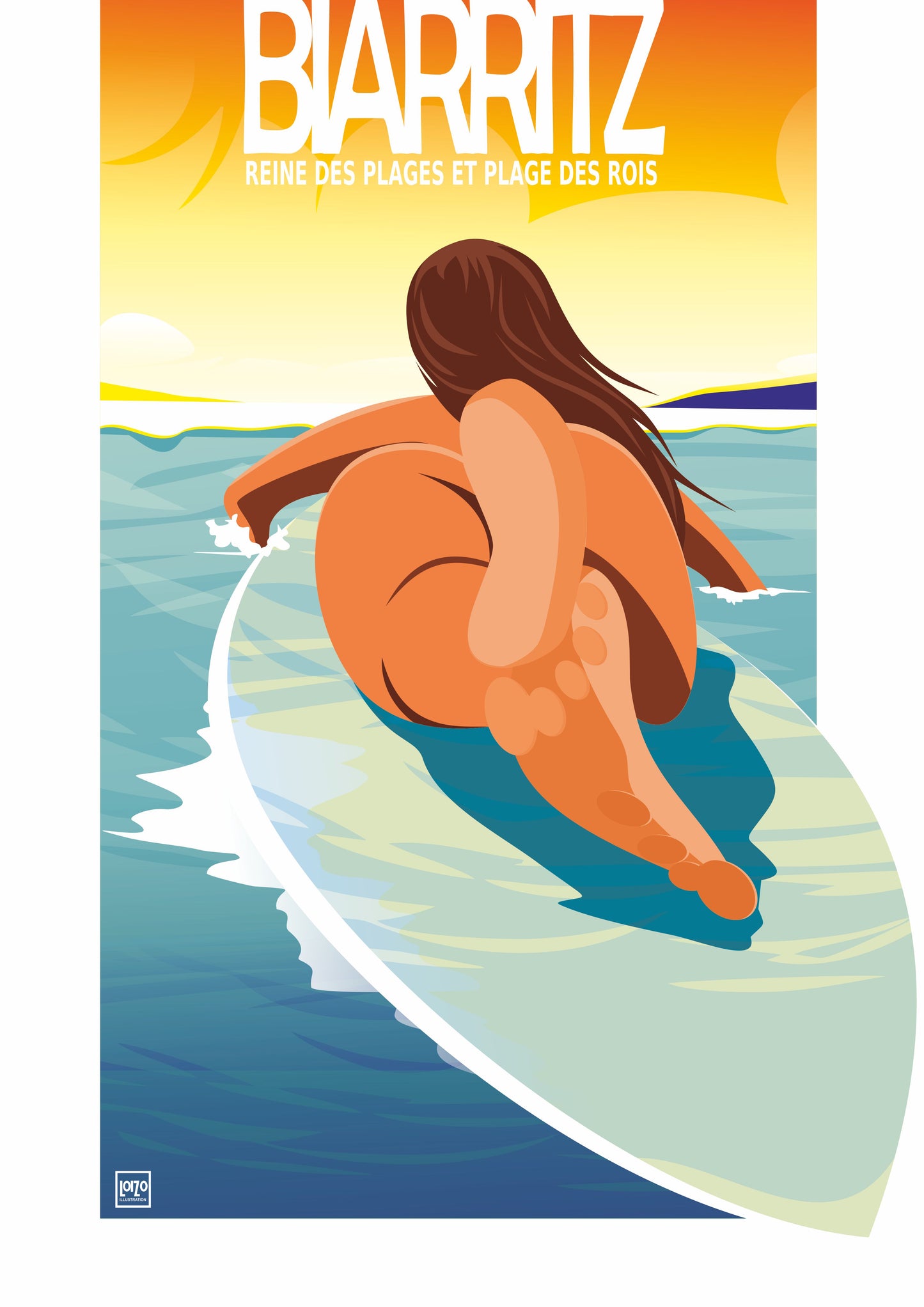 BIARRITZ SURF GIRL "Queen of the Beaches and Beach of Kings"