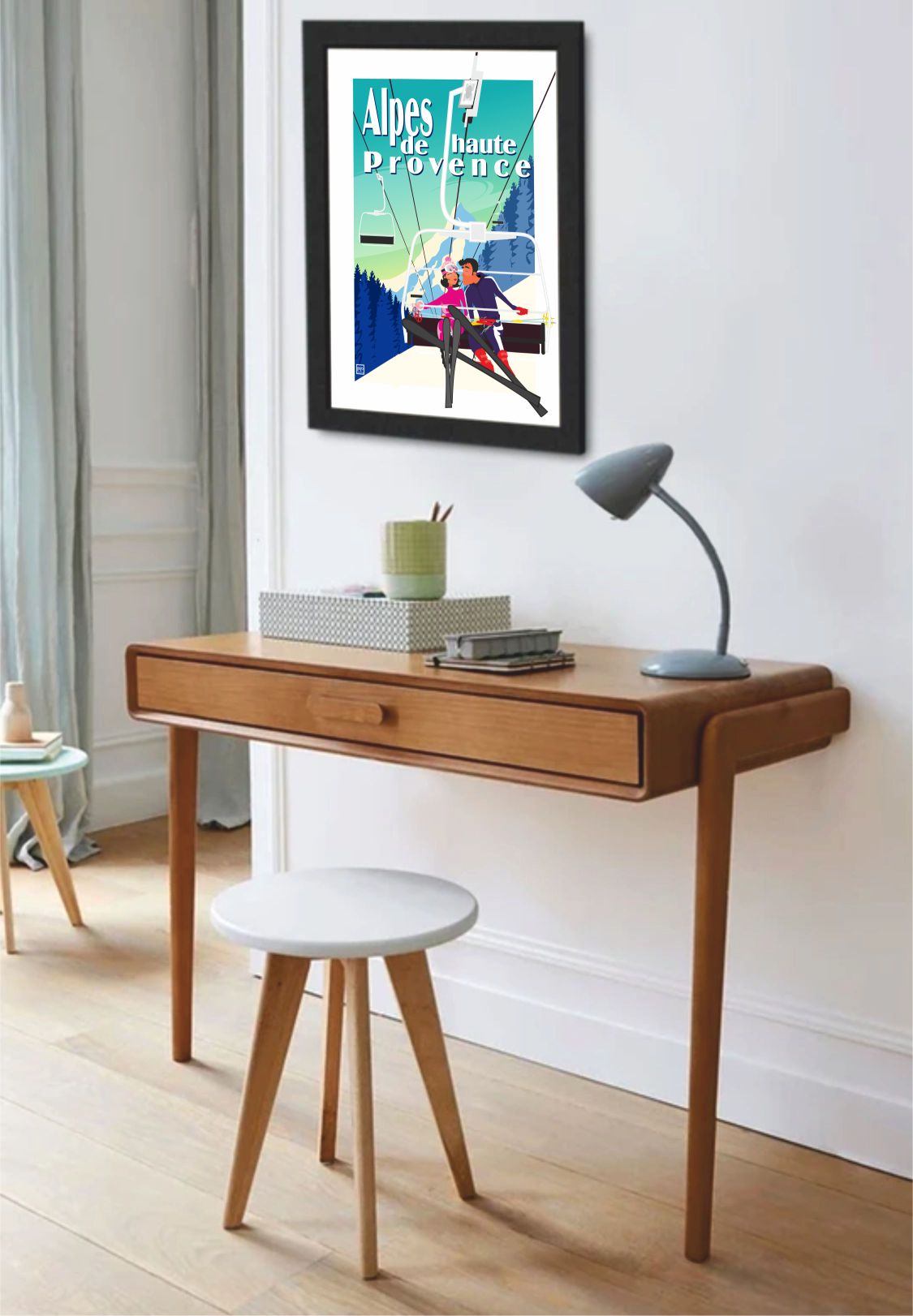 Illustration Originale Lithographique Signée Alpes De Haute Provence "Amoureux" Sur Papier 270gr - laurent loiseau