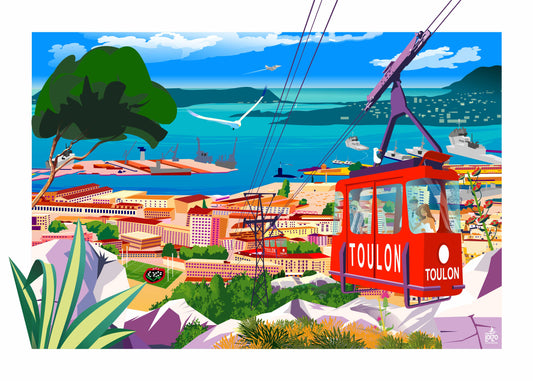 Toulon la rade "Le téléphérique"