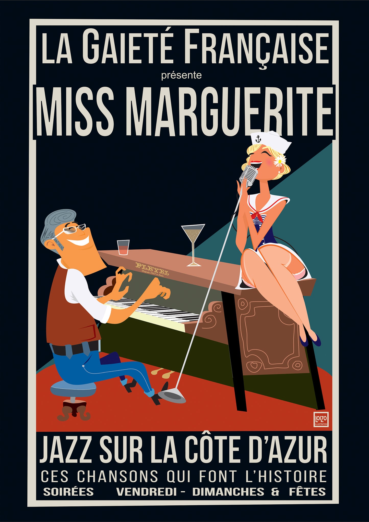 Pin up Miss Marguerite "Chanteuse Jazz"
