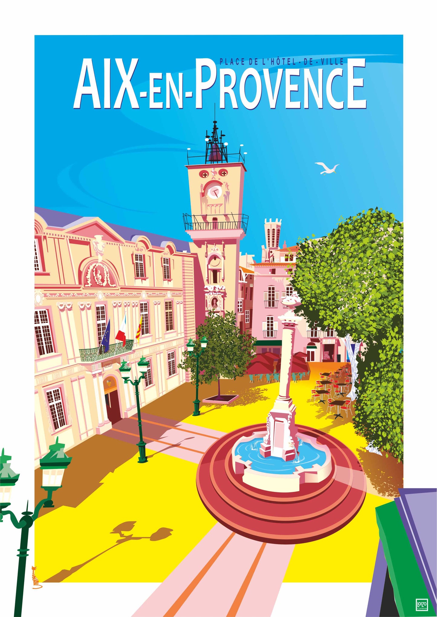 Aix en Provence " Place de l'Hôtel de ville"