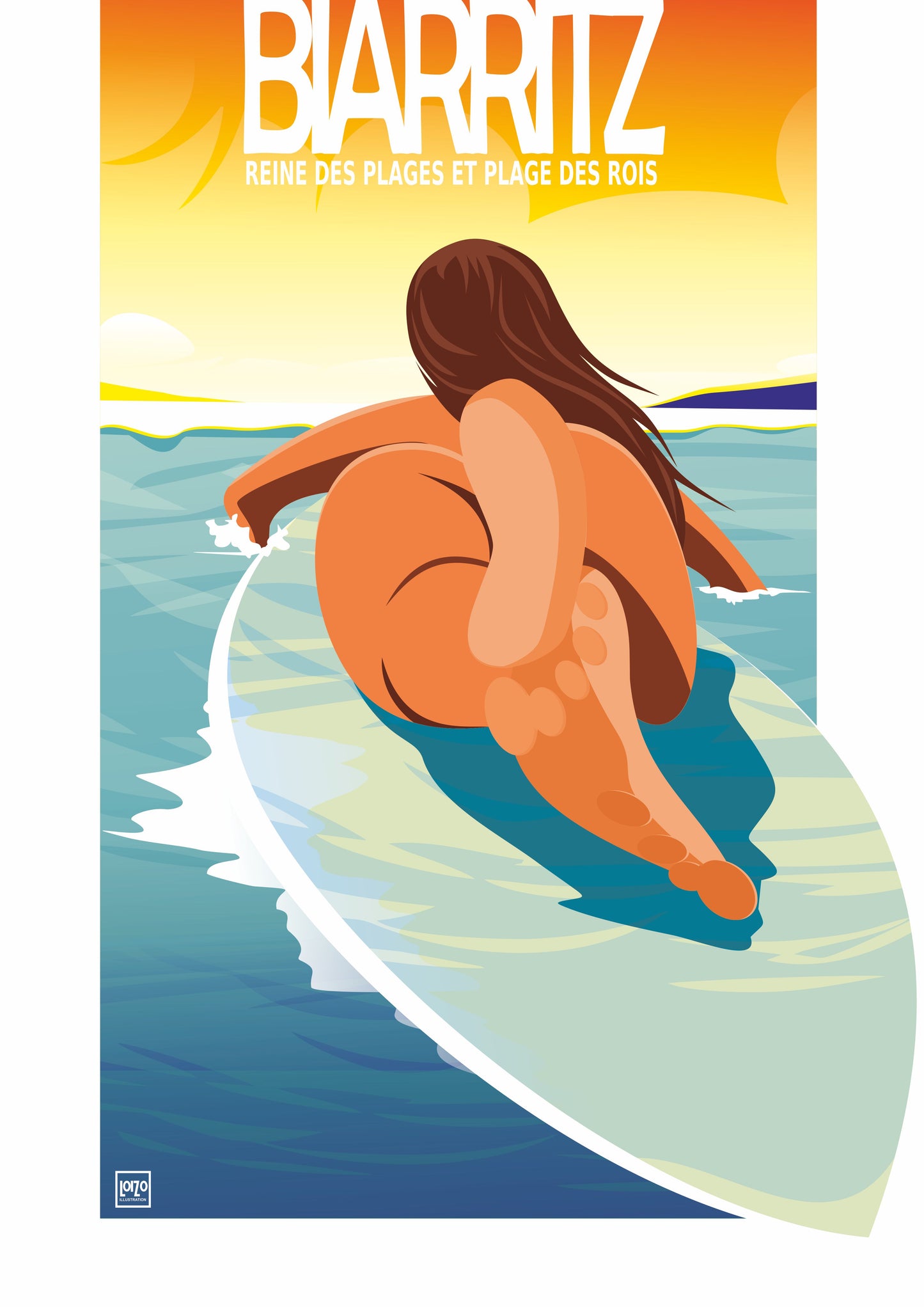 BIARRITZ SURF GIRL "Reine des Plages et Plage des Rois"